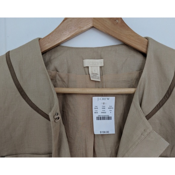 NWT J-Crew Linen Jacket - Picture 3 of 6
